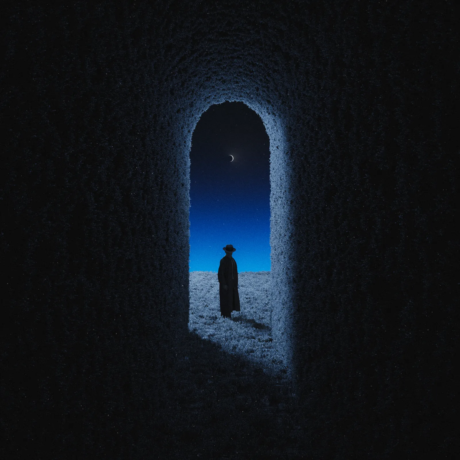 silhouette of man